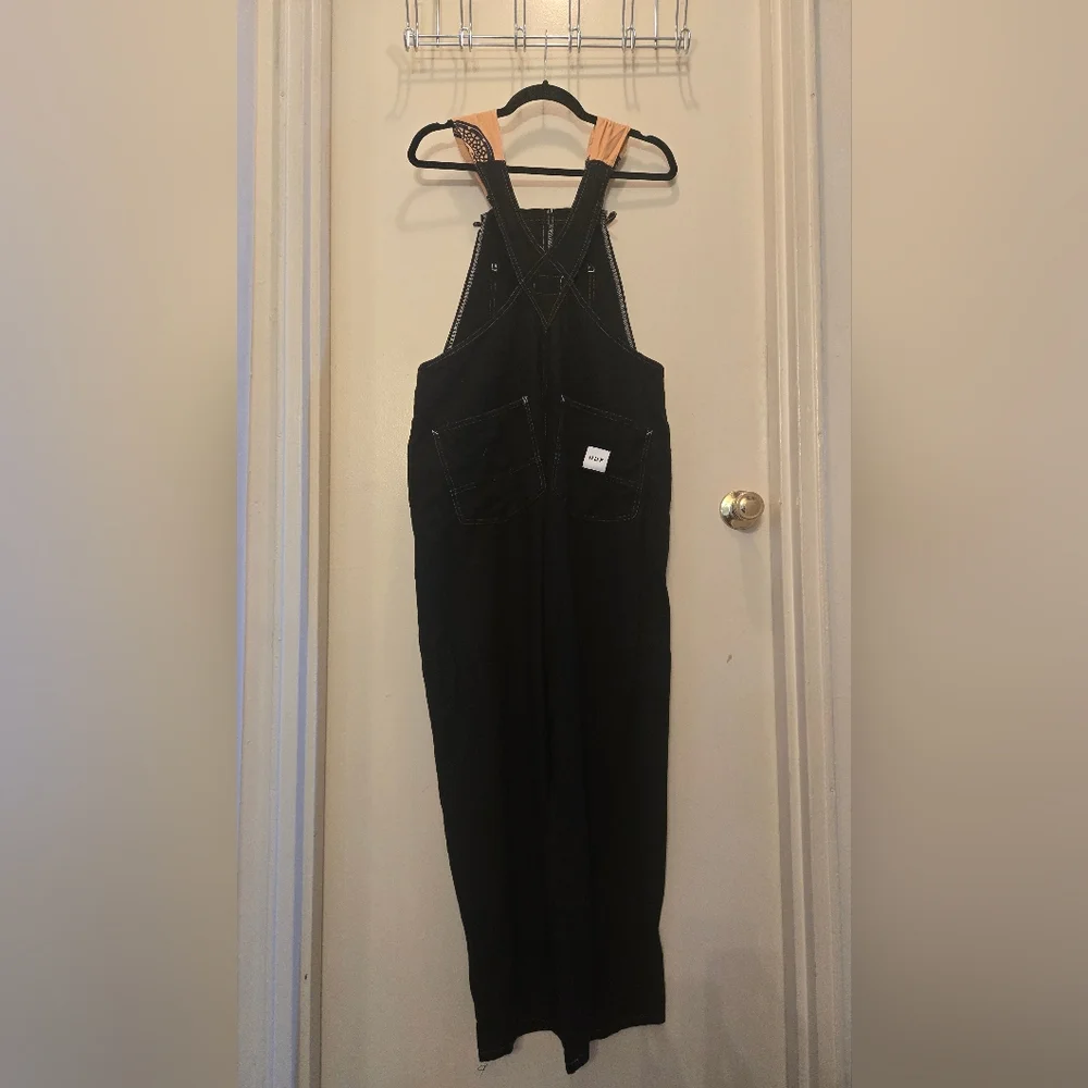 HUF Black Women's Denim Overalls - Casual Utility Style- SAMPLE - Picture 7 of 8